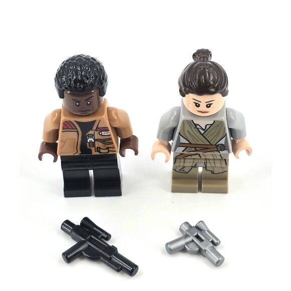 Lego Star Wars The Force Awakens Rey sw0677 Finn sw0676 Set 75192 Minifigures - Picture 2 of 14